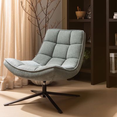 Woood Maudi draaifauteuil - blue stone