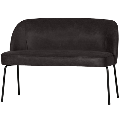 Woood Vogue eetbank leer - zwart