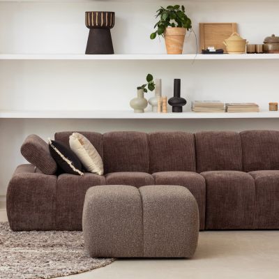 Woood Mojo poef 45x84x64 cm bouclé