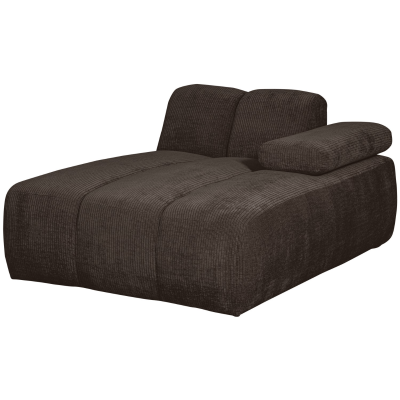Woood Mojo chaise longue element rechts geweven ribstof
