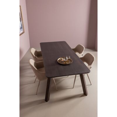 Woood Tablo eettafel afgerond 200x90 cm - mystic brown