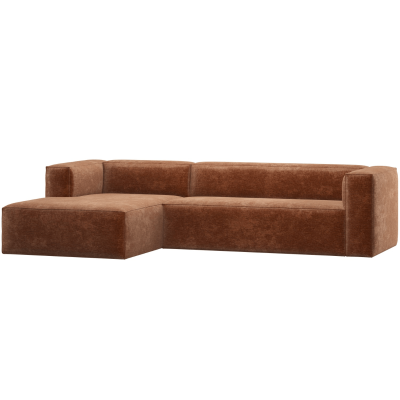 Woood Bean hoekbank links chenille velvet