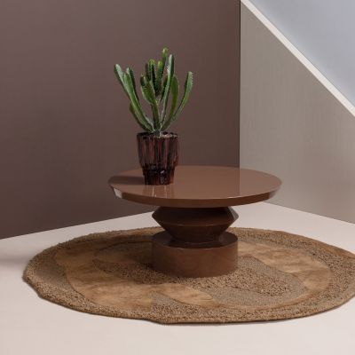 Woood Auren salontafel hout hoogglans - bruin