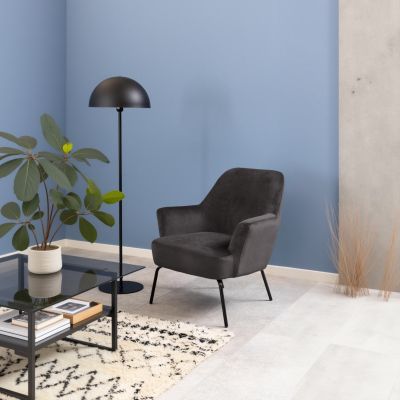 Nøra Aubrey fauteuil | zwart metaal onderstel | stof Vic