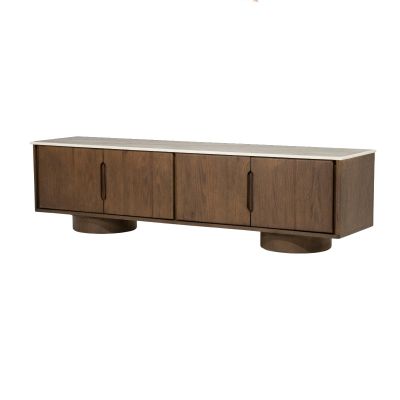 Eleonora Tv-meubel Leandro - 4drs - eiken fineer/keramiek