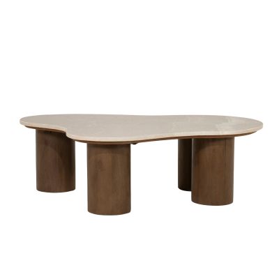 Eleonora Salontafel Kengi - mangohout/Botochino marmer