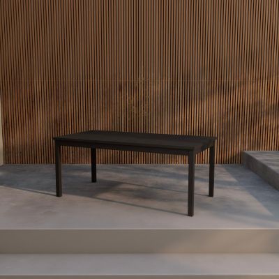 Svea Youssef rechthoekige tuintafel 90x180 cm teakhout - zwart