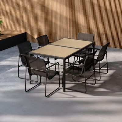 Svea Akira tuintafelset - zwart/bruin