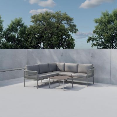 Svea Deidre loungeset - beige/beige polywood