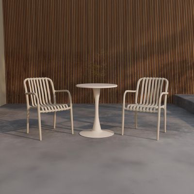 Svea Jennie bistroset ø60x70 cm - beige/beige