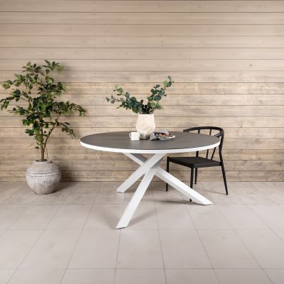 Svea Jane ronde tuintafel ø140 cm - wit/grijs