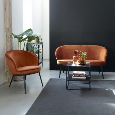 Nordic Home Dora salontafel 50x50 cm - zwart