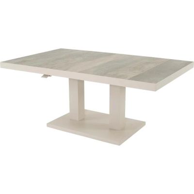 Prato-loungetafel verstelbaar 140x85 cm - crème