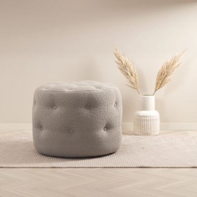 Svea Juno hocker - teddy - grijs