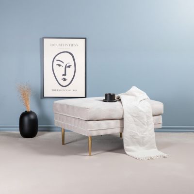 Svea Tess hocker - rib - beige