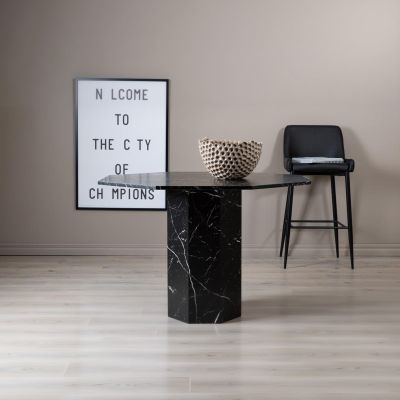 Svea Lino ronde eettafel - ø110 cm - marmer - zwart