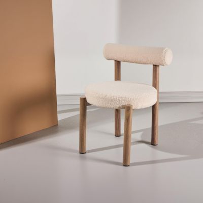 Svea Fontaine eetkamerstoel - boucle en houtlook