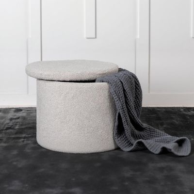 Svea Blaze poef - teddy - grijs
