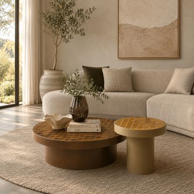 Brix Tylo salontafel ø80 cm - bruin