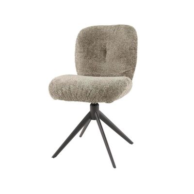 Fraaai Davy draaibare eetkamerstoel - boucle - taupe - Outlet A