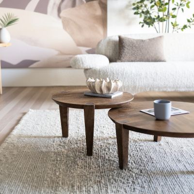 Eleonora Davina salontafel rond ø60 cm - naturel