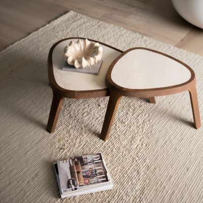 Eleonora Fred salontafel organisch groot - naturel/marmer