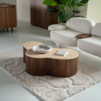 Eleonora Salontafel Mari - 129x84x36 cm - bruin