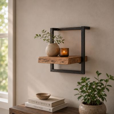Woody metaal wandplank 20 cm van het woonmerk Fraaai