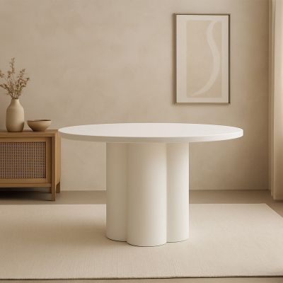 Kick Fox eettafel ø120 cm-  wit