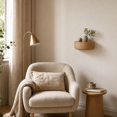 Light & Living Delgado wandplank 30x18x12 cm hout - naturel