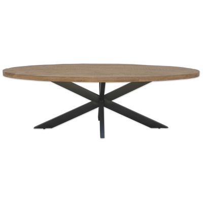 Rocky eettafel mangohout naturel ovaal van het woonmerk Livingfurn