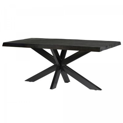 Livingfurn Norris eettafel 220 cm - zwart