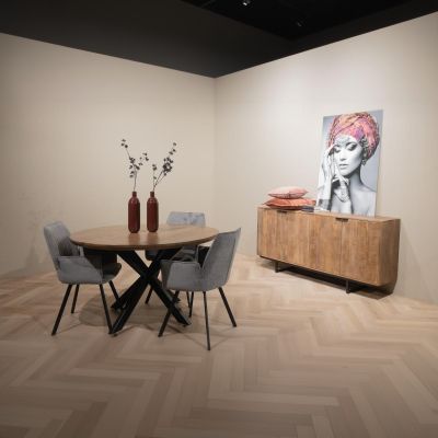 Livingfurn Jesper ronde eettafel - Ø140 cm - hout - naturel