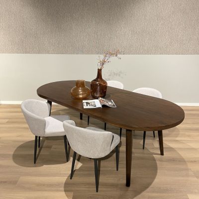 Livingfurn Beaunan eettafel 240 cm - bruin