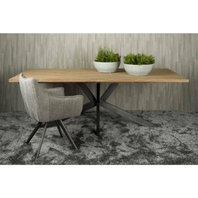 Tower Living Luna eettafel - 240 cm - bruin