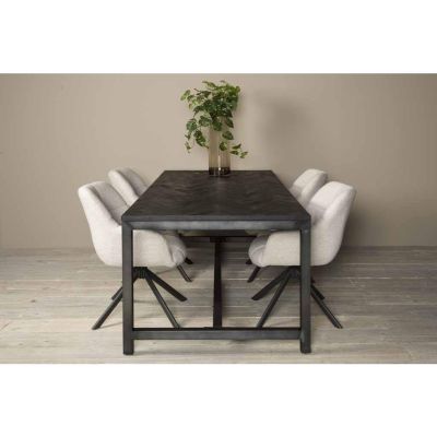 Tower Living Ziano eettafel - 220 cm - zwart