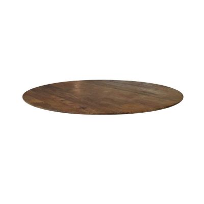 Label51 Rond Tafelblad Sloppy Edge - Nature Smooth - Mangohout - 130 cm - Sloppy