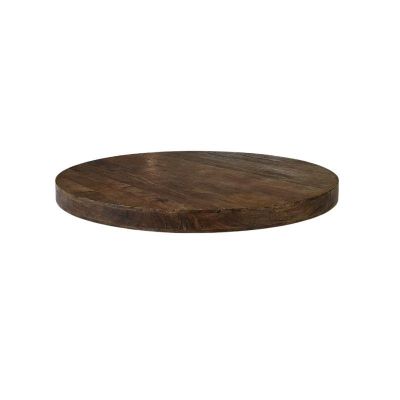 Label51 Rond Restaurant-/Bartafelblad - Sloppy Edge - Espresso - Mangohout - 120 cm - Straight