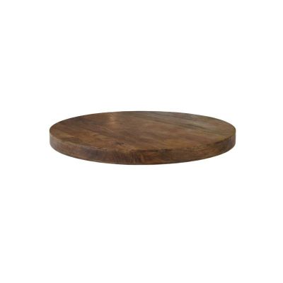 Label51 Rond Restaurant-/Bartafelblad - Straight Edge - Nature Smooth - Mangohout - 110 cm - Straight