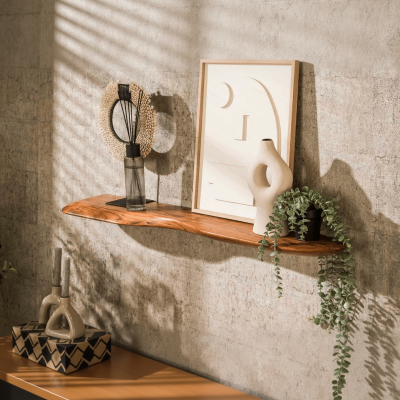 Fraaai Boka organische wandplank - 120 cm - naturel