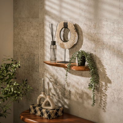 Fraaai Boka organische wandplank - 60 cm - naturel