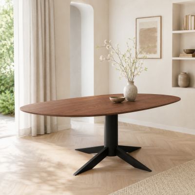 DS4U Mori organische eettafel 240 cm - walnoot