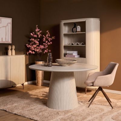 Starfurn Ronde eettafel Solana mangohout 150 cm - zand