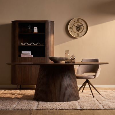 Starfurn Ovale eettafel Solana mangohout 240 cm - bruin