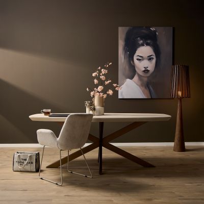 Starfurn Eettafel Madison 160 cm Deens Ovaal - zand/brons