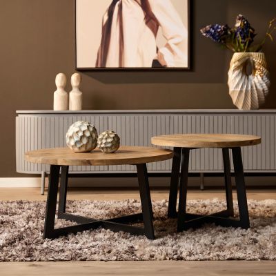 Starfurn Salontafel Atlanta set van 2 - naturel