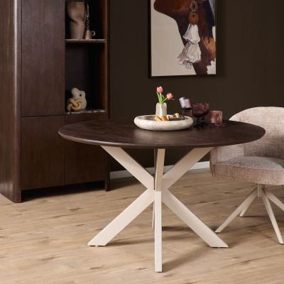 Starfurn Eettafel Madison ø130 cm bruin