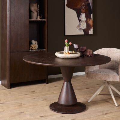 Starfurn Eettafel Lima rond 150 cm - bruin