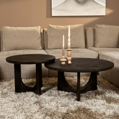Starfurn Salontafel Guus - zwart - 80 cm
