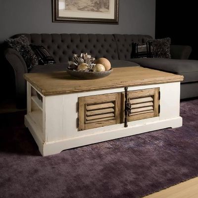 Tower Living Amanda salontafel met vakken - 135 cm - wit